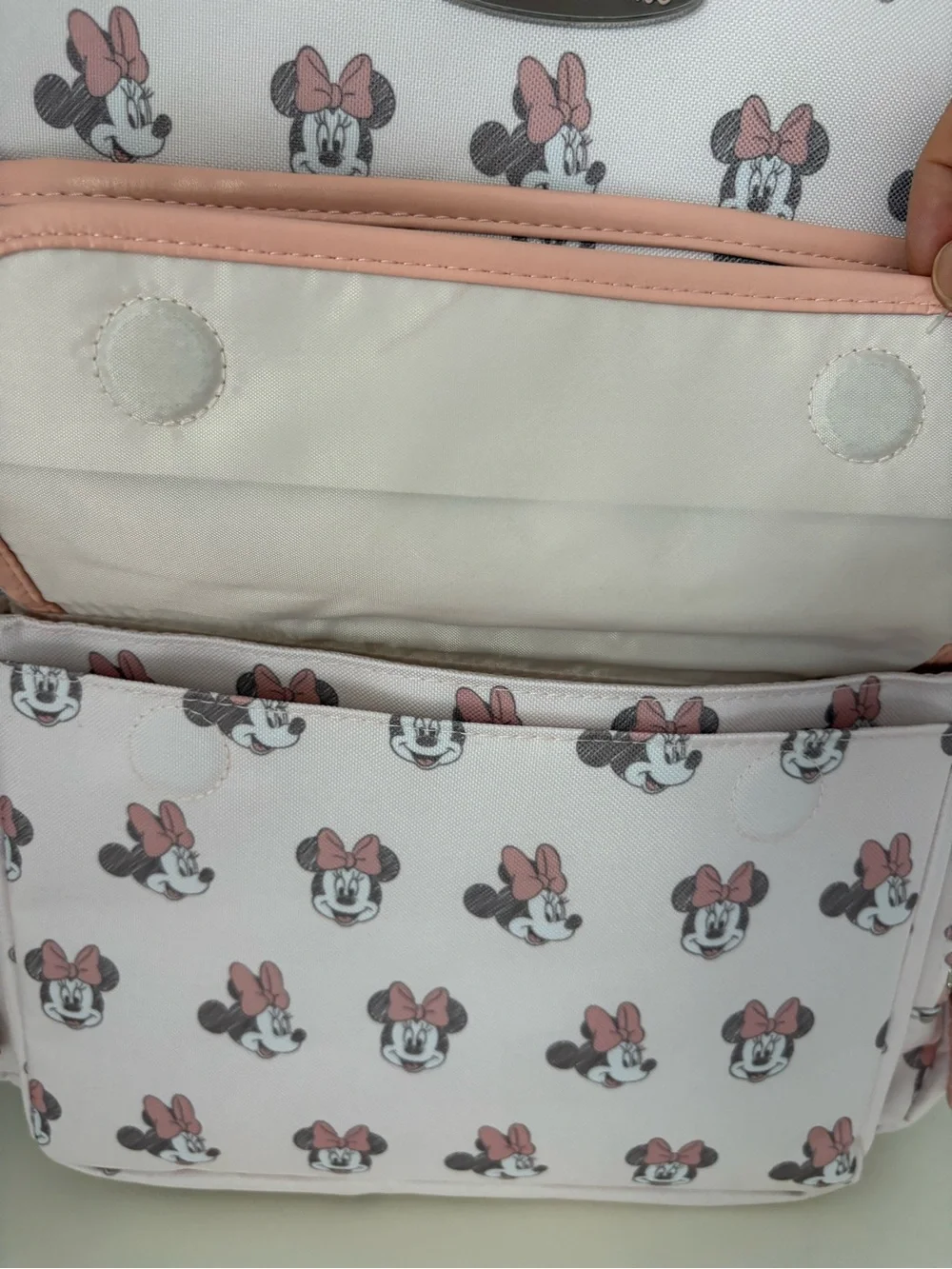 Disney Minnie Mouse Multi-Piece Diaper Backpack Set All Over Prints